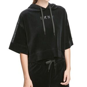 💜Firm Price💜 DKNY Bell Sleeve Velour Cropped Hoodie